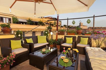Hotel La Fenice | Rome | Free Aperitif on Our Amazing Roof Terrace with Unique View of Rome